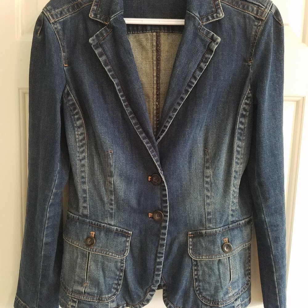 Eddie Bauer Denim Blazer Jean Jacket